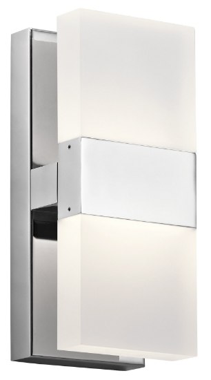 Foto para Frosted Chrome Integrated LED Sconce