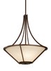 Foto para 100w Nolan 21" Heritage Bronze Cream Etched A-19 3-Light Uplight Chandelier