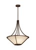 Foto para 100w Nolan 21" Heritage Bronze Cream Etched A-19 3-Light Uplight Chandelier