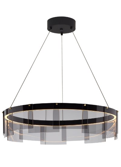 Foto para 49w 3142lm 27k 30" Stratos Smoke Black LED Chandelier