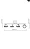 Foto para 1200lm Sevier Etched Acrylic Brushed Nickel Integrated LED 4 Light Rail