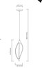 Picture of 614lm Meridian Etched Acrylic Brushed Nickel Integrated LED 1 Head Pendant