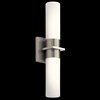 Foto para 24w 933lm Hawn Etched Opal Glass Brushed Nickel Integrated LED Sconce