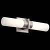 Foto para 24w 933lm Hawn Etched Opal Glass Brushed Nickel Integrated LED Sconce