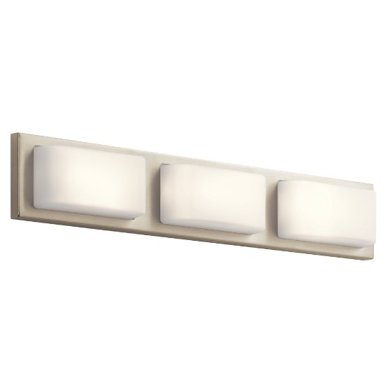 Picture of 30w 1368lm Kelsi Etched Opal Glass Brushed Nickel Integrated LED Vanity