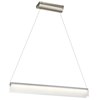 Foto para 40w 3159lm Rainfall Bent Glass Brushed Nickel Integrated LED Linear Pendant