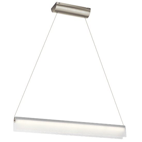 Picture of 40w 3159lm Rainfall Bent Glass Brushed Nickel Integrated LED Linear Pendant