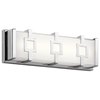 Picture of 20w 545lm Velitri Clear Etched Mitered Glass Chrome Integrated LED Vanity