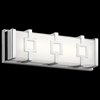 Foto para 20w 545lm Velitri Clear Etched Mitered Glass Chrome Integrated LED Vanity