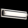 Foto para 25w 1185lm Sandro Screen White Bent Glass NI with Black Accent Integrated LED Vanity