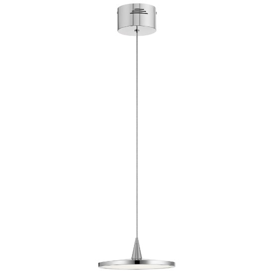 Picture of 17w 235lm Jeno White Acrylic Chrome Integrated LED Pendant