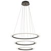 Foto para 75w 5555lm Hyvo Matte White Acrylic Bronze Integrated LED 3 Ring LED Pendant