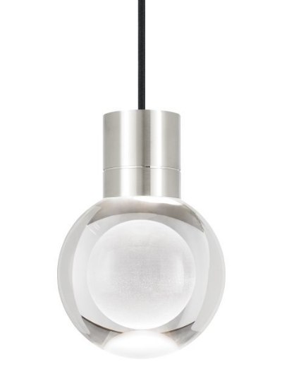 Picture of 15w 5" WW Mina 11-LED Satin Nickel Black Cord Pendant