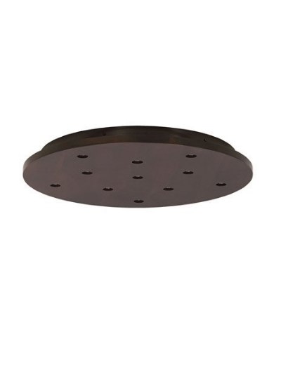 Foto para 11-port Round Line-Voltage Satin Nickel Wood Canopy