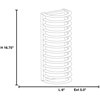 Picture of 120w (2 x 60) Bermuda E-26 A-19 Incandescent Satin Ribbed Frosted Marine Grade Wet Location Bulkhead (OA HT 16.75) (CAN 7"x4.5")