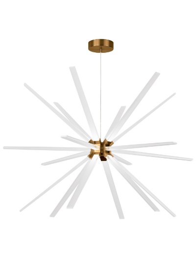 Picture of 35.1w 2709lm Photon 30k Acrylic Aged Brass 90cri Photon 48 Chandelier ab LED930