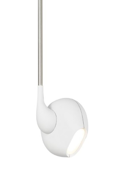 Foto para 8w Auri Rubberized White/Satin Nickel Auri Head WS 3 IN LED830 MRL