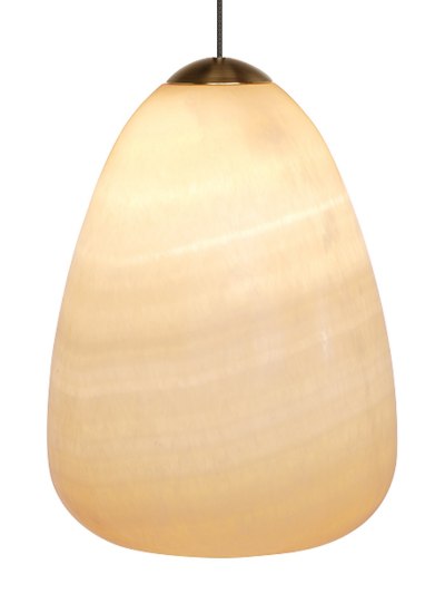 Picture of 50w Onyx Satin Nickel Onyx Teardrop Pend Onyx SN MRL