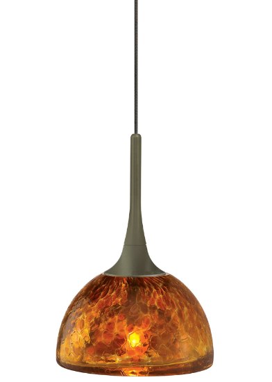 Foto para 35w Sophia Satin Nickel Sophia Pendant Amber SN MRL