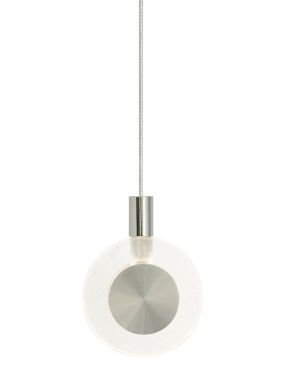 Foto para 10w Bling Satin Nickel Bling Pendant Clear SN FSJ