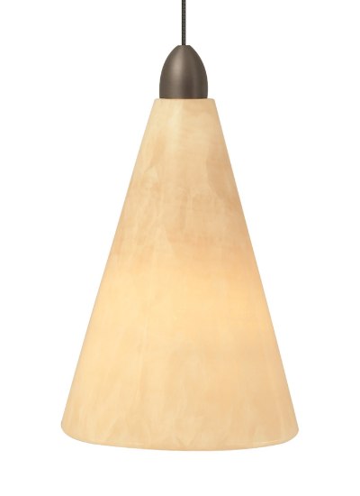 Foto para 8w Onyx Bronze Onyx Cone Pend BZ LED MPT