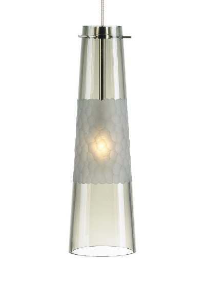 Foto para 50w Bonn Satin Nickel Bonn Pendant Smoke SN MPT