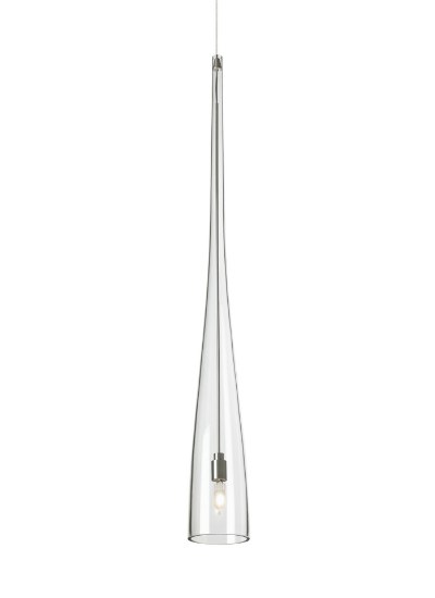 Picture of 50w Cypree Satin Nickel Cypree Pend Lg Clear SN FSJ