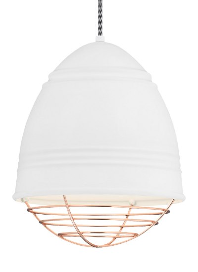 Foto para 75w Loft Medium Base Loft Pendant WH CP NL