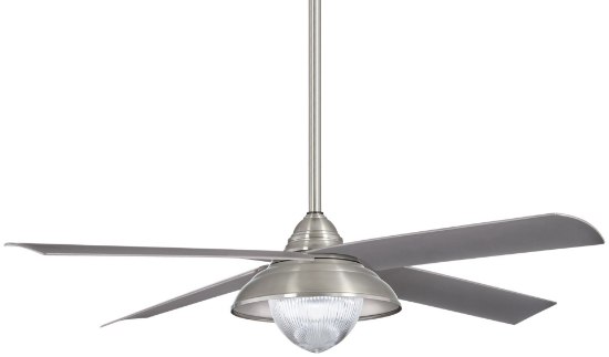 Picture of 15w WW 56" Ceiling Fan Brushed Nickel Wet Clear Fresnel Glass