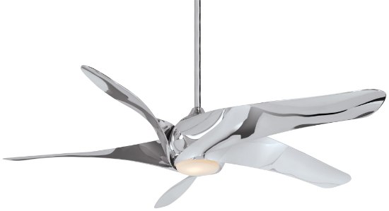 Foto para 56.36w WW 62" Led Ceiling Fan Liquid Nickel Etched Opal