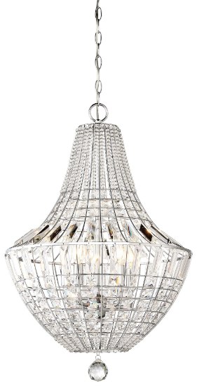 Foto para 60w SW 5 Light Pendant Chrome Clear Crystal