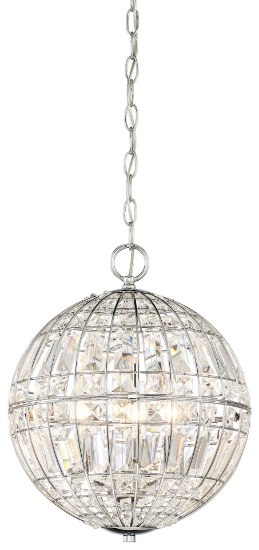 Picture of 60w SW 4 Light Pendant Chrome Clear Crystal