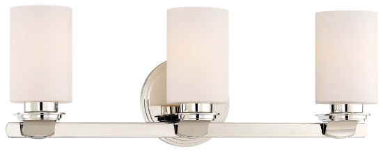 Foto para 100w SW 3 Light Bath Polished Nickel Etched White