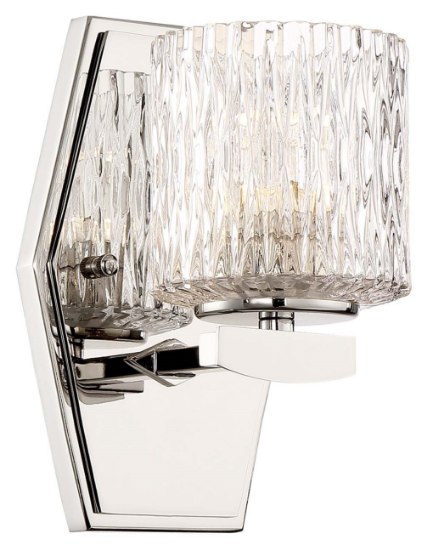 Foto para 8w WW Led Bath Polished Nickel Clear Glass