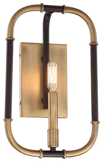 Picture of 60w SW Sconce Aged Kinston Bronze W/Brass Hi