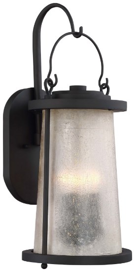 Picture of 60w SW Outdoor Wall Mount Oil Rubbed Bronze Clear Crackled Glass