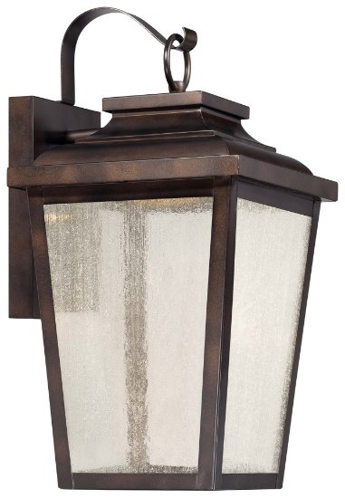 Picture of 13w WW 1 Light Outdoor Wall Mount Chelesa Bronze Clear Seeded Glass