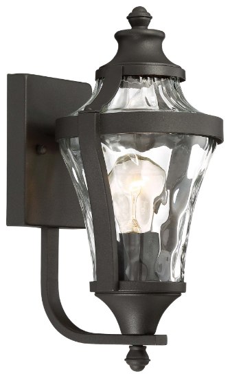 Foto para 60w SW 1 Light Outdoor Wall Lamp Black Water Glass