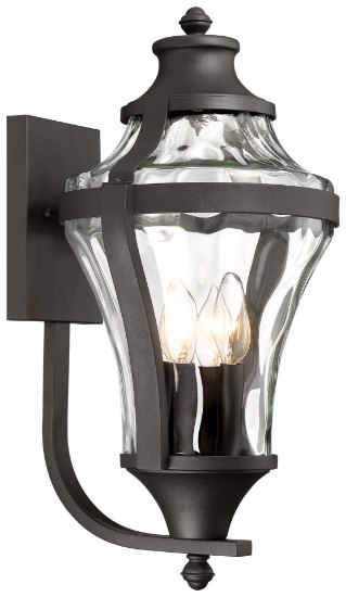 Picture of 60w SW 4 Light Outdoor Wall Lamp Black Water Glass