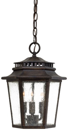 Picture of 60w SW 3 Light Outdoor Chain Hung Iron Oxide Clear Seedy