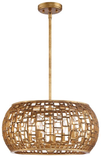 Picture of 60w SW 6 Light Pendant(Convertible To Semi-Flush) Halcyon Gold