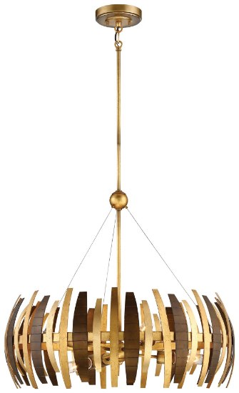 Foto para 60w SW Six Light Chandelier Ardor Gold