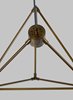 Picture of 8.8w 124lm Candora 30k Aluminum Aged Brass 90cri Candora 19 Chandelier ab LEDWD