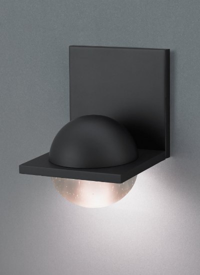 Foto para 9w Sphere Rubberized Black Sphere Wall CR BL LEDWD 1