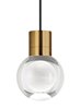 Picture of 9w Mina 30k Laser Etched Aged Brass 90cri TD-Mina Pendant 11-LITE BK AB -LED930