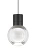 Foto para 15w 290lm Mina 30k Laser Etched Black 90cri TD-Mina Pendant 11CLBK/WHbk-LED930