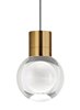 Picture of 9w Mina 22k Laser Etched Aged Brass 90cri TD-Mina Pendant 11-LITE BK/WH AB -LED922