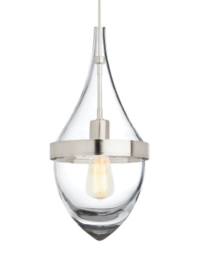 Foto para 3.5w Parfum 22k Satin Nickel E26 Medium Base ST19 90cri TD-Parfum Grande Pendant CL-CL SN -LED922