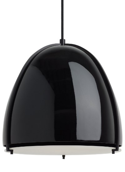 Picture of Paravo 27k Fiberglass Gloss Black/Gloss White 90cri TD-Paravo Pendant BK/BK-LED927