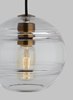 Picture of 4w Sedona 27k Transparent Glass Aged Brass 90cri TD-Sedona Grande Pendant CL AB-LED927